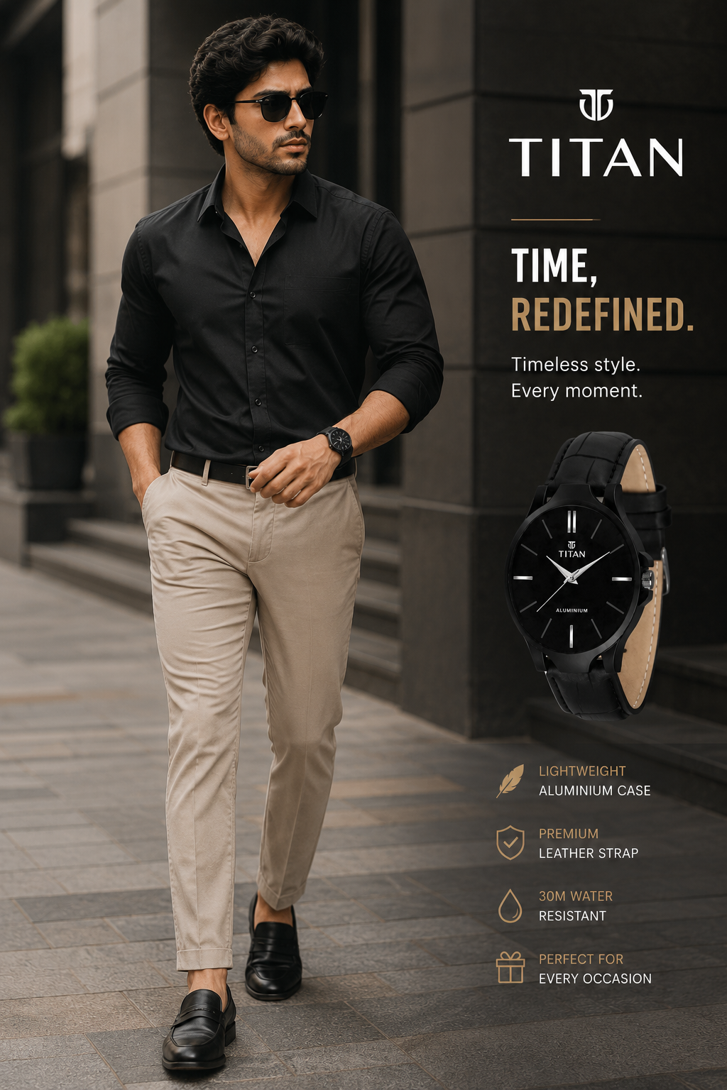 Titan Men's Analog Leather Watch